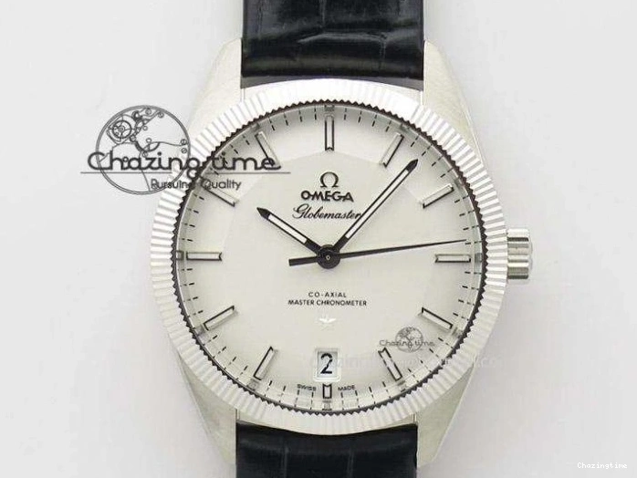 0128 QuickDry De Ville Chronograph RG OMF 1:1 Best Edition Blue Dial On Blue Leather Strap A 8107